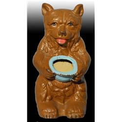 Cast Iron Hubley Bear with Honey Pot Still Bank.