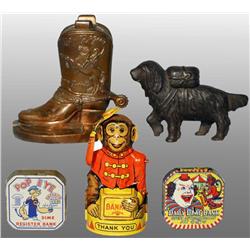 Lot of 5: Assorted Still & Mechanical Banks.