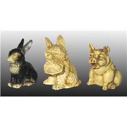 Lot of 3: Metal Still Banks.