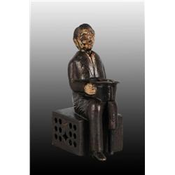 Cast Iron Peg Leg Beggar Mechanical Bank.