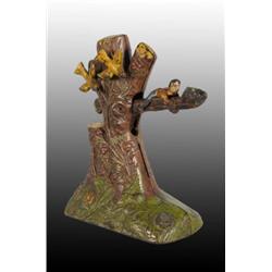 Cast Iron Boy Robbing Bird's Nest Mechanical Bank.