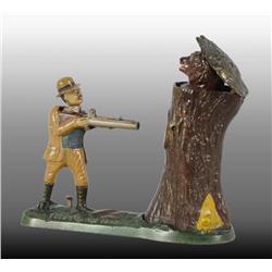 Cast Iron Teddy and the Bear Mechanical Bank.