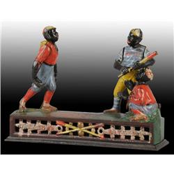 Cast Iron Dark Town Battery Mechanical Bank.