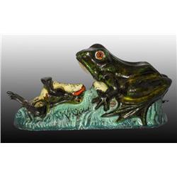 Cast Iron Two Frogs Mechanical Bank.