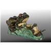 Image 2 : Cast Iron Two Frogs Mechanical Bank.