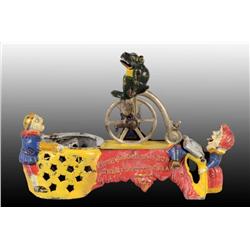 Cast Iron Professor Pug Frog Mechanical Bank.