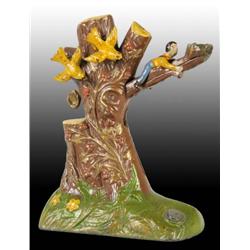 Cast Iron Boy Robbing Bird's Nest Mechanical Bank.
