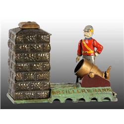 Cast Iron Artillery Mechanical Bank.