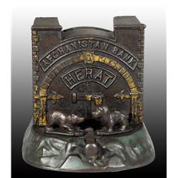 Cast Iron Afghanistan Mechanical Bank.