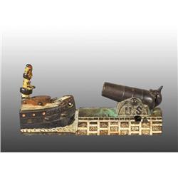 Cast Iron US & Spain Mechanical Bank.