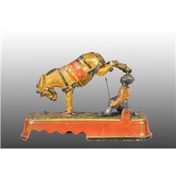 Cast Iron Always Did Spise A Mule Mechanical Bank.