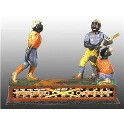 Cast Iron Dark Town Battery Mechanical Bank.