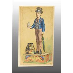 Uncle Sam Mechanical Bank Trade Card.