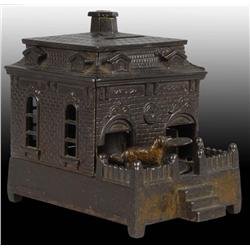 Cast Iron Dog on Turntable Mechanical Bank.