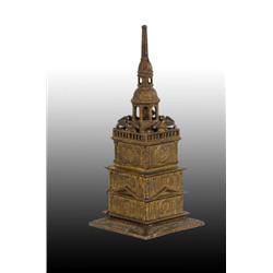 Cast Iron Independence Hall Tower Mechanical Bank.