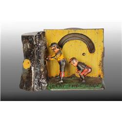 Cast Iron Leap Frog Mechanical Bank.