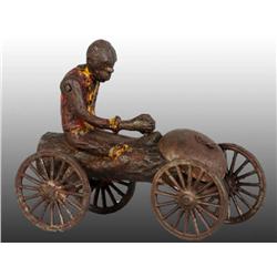 Cast Iron Stevens Monkey & Coconut Bell Toy.