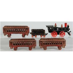 Cast Iron American Toy Floor Train Set.