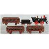 Image 1 : Cast Iron American Toy Floor Train Set.