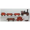 Image 1 : Cast Iron American Toy Floor Train Set.