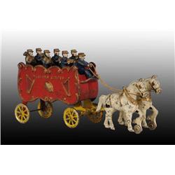 Cast Iron Overland Band Wagon with Figures.