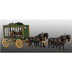 Cast Iron Hubley Royal Circus Wagon with Lions Toy