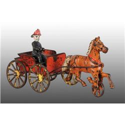 Cast Iron Wilkins Fire Chief Toy.
