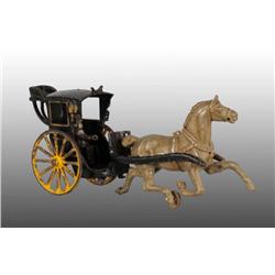 Cast Iron Dent Hansom Cab Toy.
