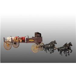 Cast Iron Ringling Brothers Delivery Wagon Toy.