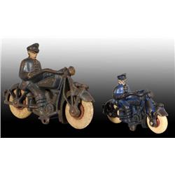 Lot of 2: Cast Iron Champion Motorcycle Toys.