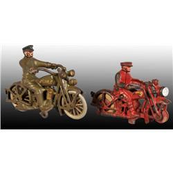 Lot of 2: Cast Iron Motorcycle Toys.