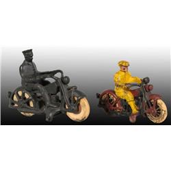 Lot of 2: Cast Iron Motorcycle Toys.