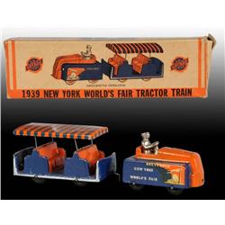 Cast Iron Greyhound NY World's Fair Tractor Toy OB