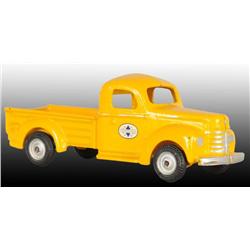 Cast Iron Arcade Yellow Pick-Up Truck Toy.