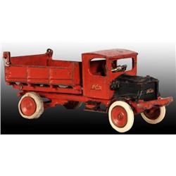 Cast Iron Arcade "White" Dump Truck Toy OB