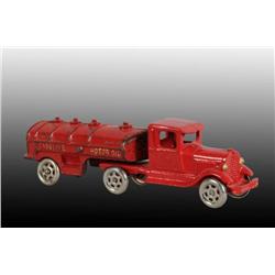 Cast Iron Arcade Gasoline Motor Oil Truck Toy.