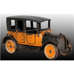 Cast Iron Arcade Yellow Taxi Toy.