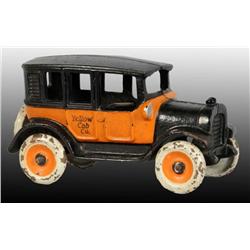 Cast Iron Arcade Yellow Cab Toy.