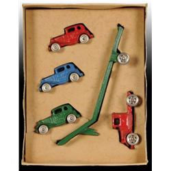 Cast Iron AC Williams #608 Car Carrier Toy in OB