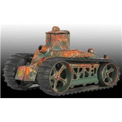 Cast Iron Arcade Tank Toy with Sticker.
