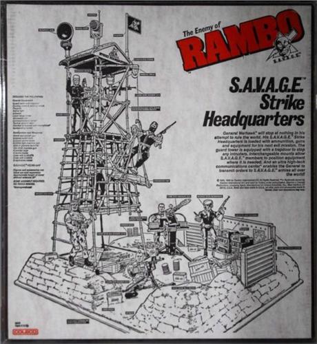 Rambo STRIKE Headquarters Action Figure Play Set.