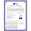 Image 2 : Genuine 10 ctw Garnet Earrings 14KT White Gold - REF-62K9V