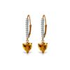 Image 1 : Genuine 3.55 ctw Citrine & Diamond Earrings 14KT Rose Gold - REF-62Z2N