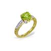 Image 1 : Genuine 1.80 ctw Peridot & Diamond Ring 14KT Yellow Gold - REF-98P3H