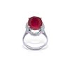 Image 1 : Genuine 7.93 ctw Ruby & Diamond Ring 14KT White Gold - REF-124X2M