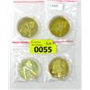 Image 1 : 4 Gold Plated "Naughty Girl" Novelty Rounds