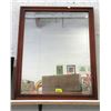 Image 1 : Wood Framed Wall Mirror - 27" x 33" tall