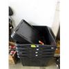 Image 1 : 5 Large Plastic Totes with Lids