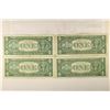 Image 2 : 4-$1 BLUE SEAL SILVER CERTIFICATES 4-1957'S