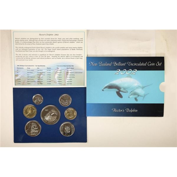 2002 NEW ZEALAND 7 COIN BRILLIANT UNC SET